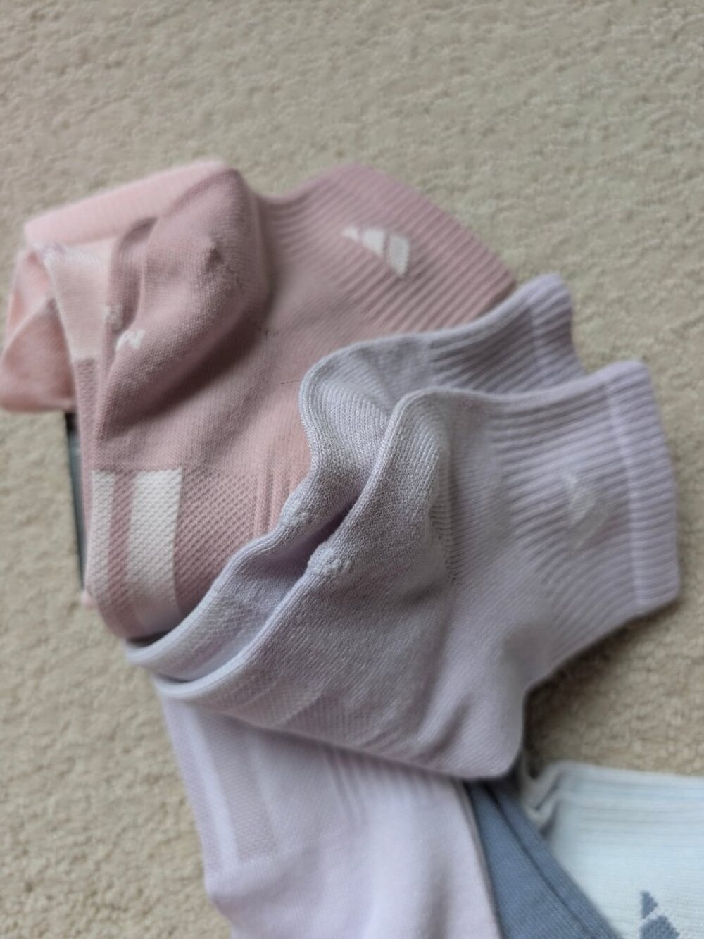 NEW ADIDAS Women's size 5-10 Superlite Quarter Socks 6-Pack ClimaCool NWT pink - Picture 4 of 10
